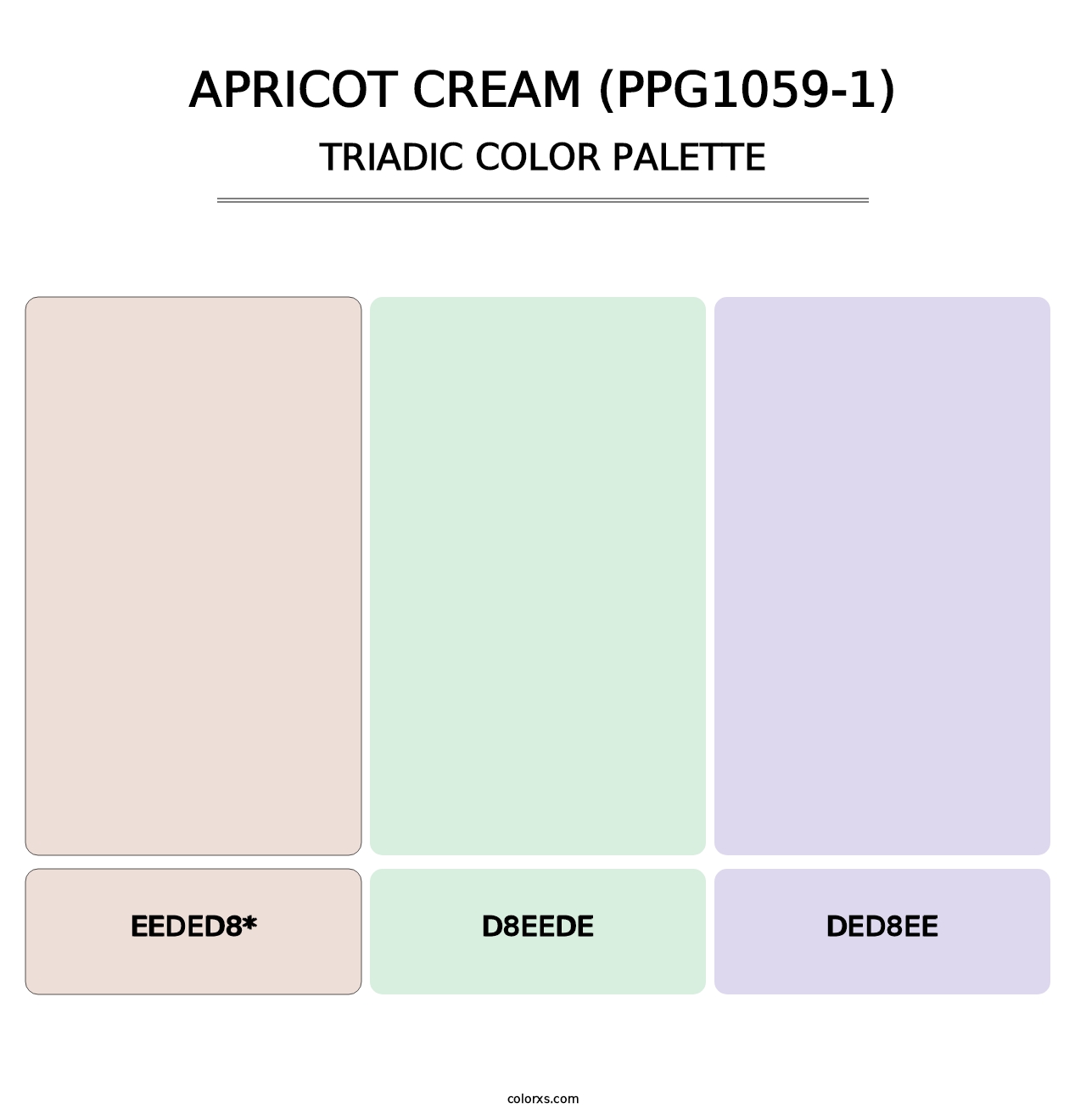 Apricot Cream (PPG1059-1) - Triadic Color Palette