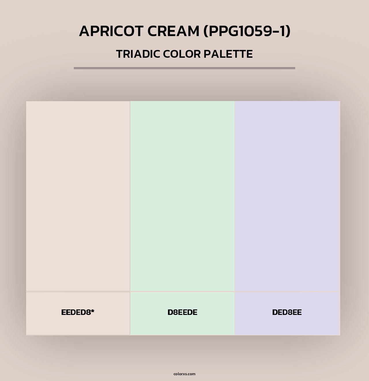 Apricot Cream (PPG1059-1) - Triadic Color Palette
