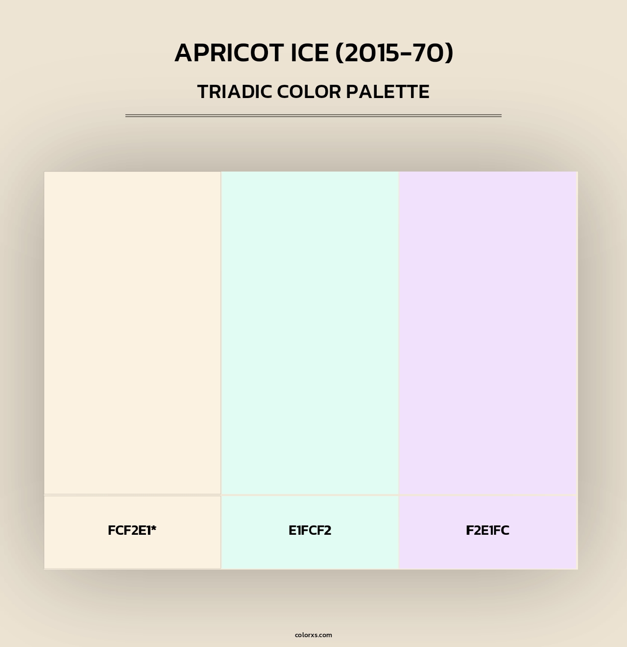 Apricot Ice (2015-70) - Triadic Color Palette