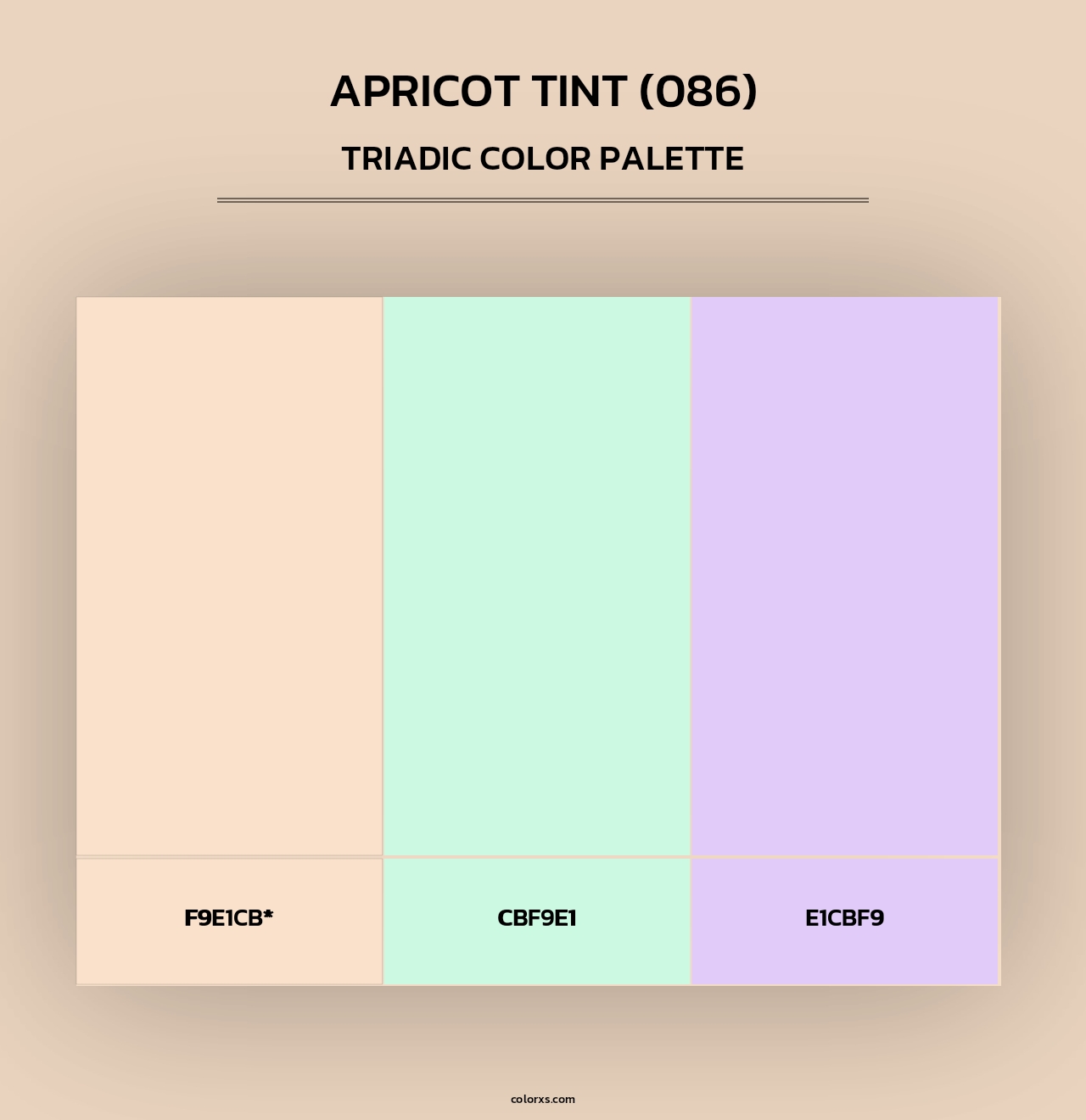 Apricot Tint (086) - Triadic Color Palette