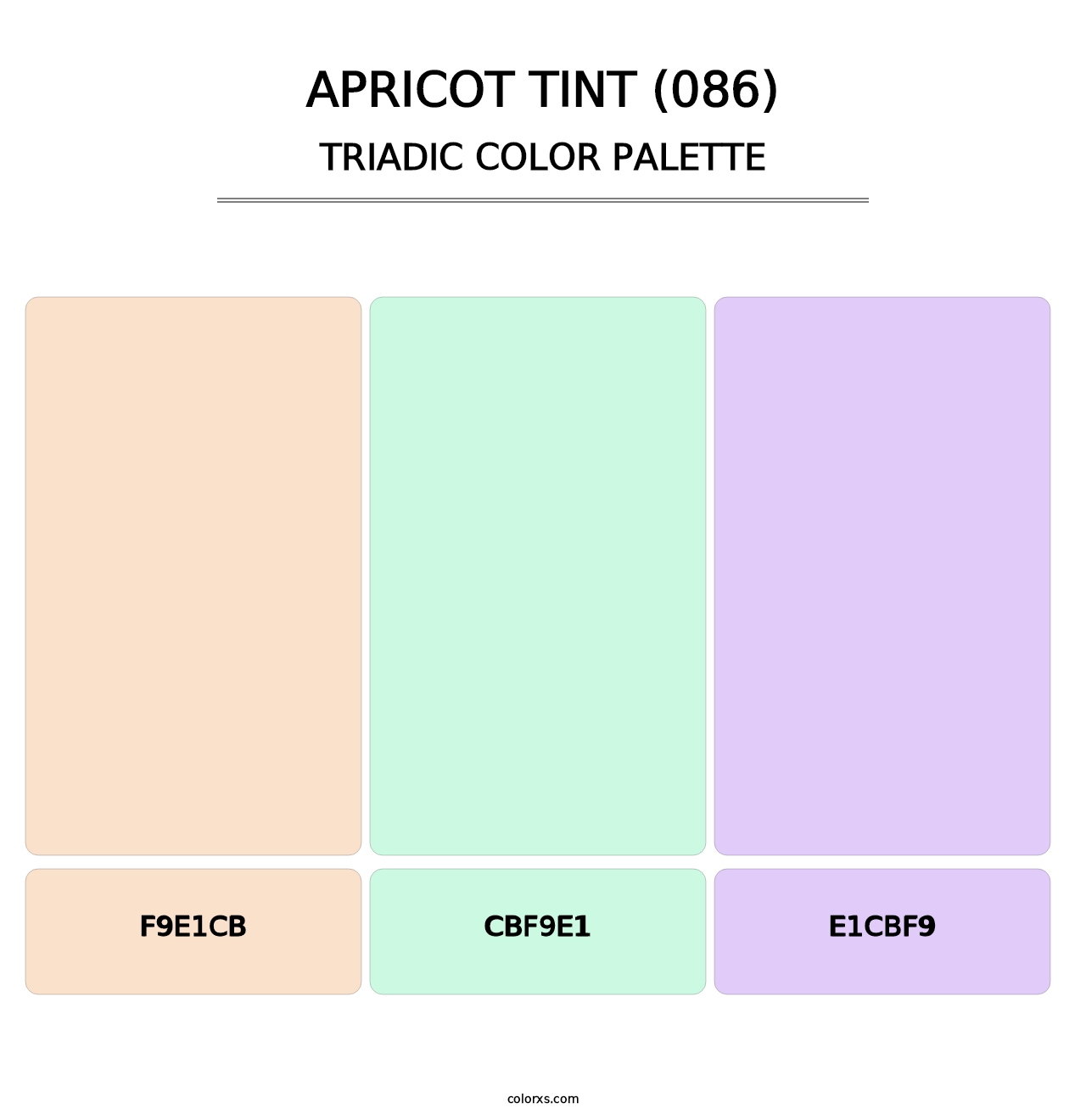 Apricot Tint (086) - Triadic Color Palette