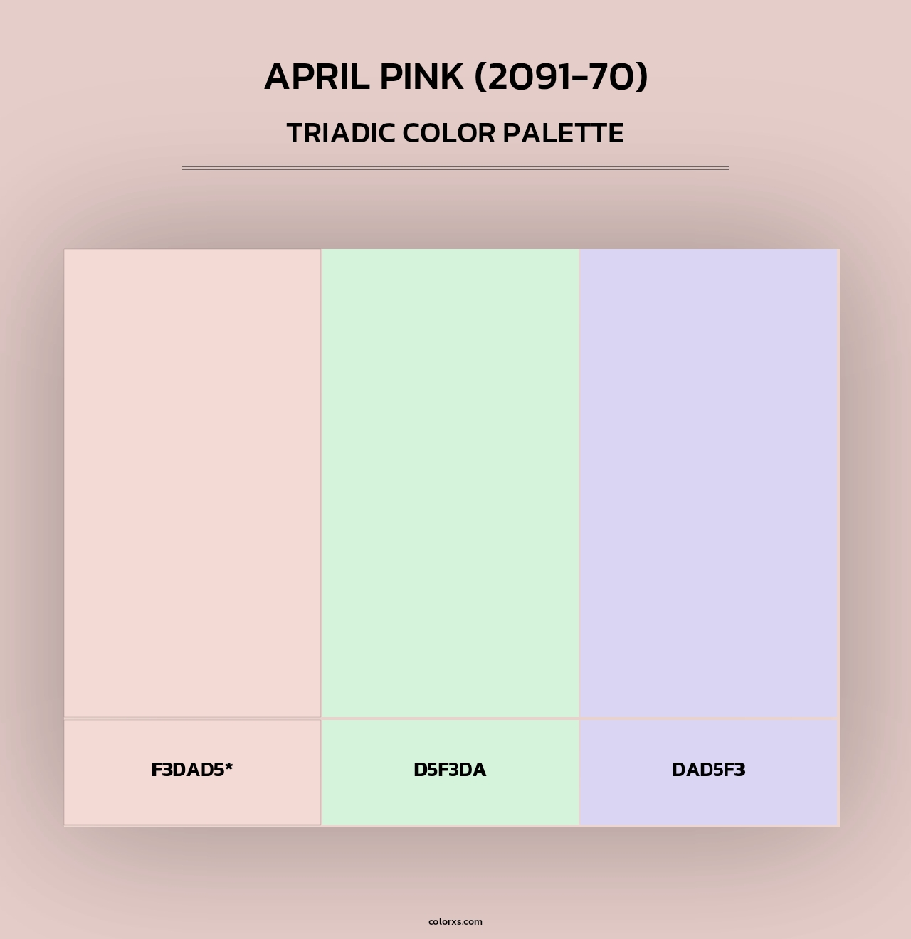 April Pink (2091-70) - Triadic Color Palette