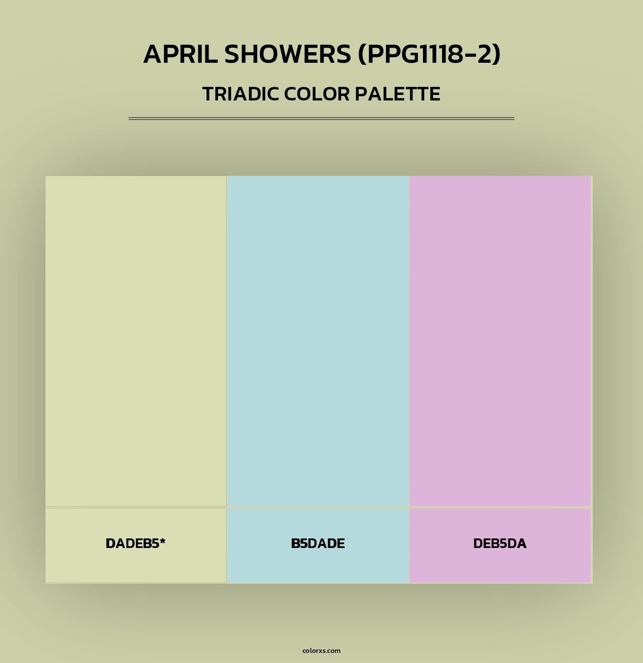 April Showers (PPG1118-2) - Triadic Color Palette