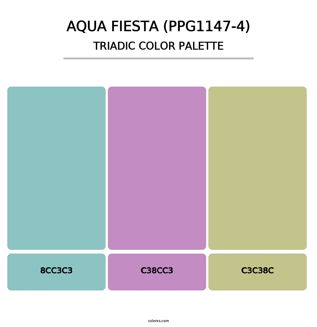 Aqua Fiesta (PPG1147-4) - Triadic Color Palette