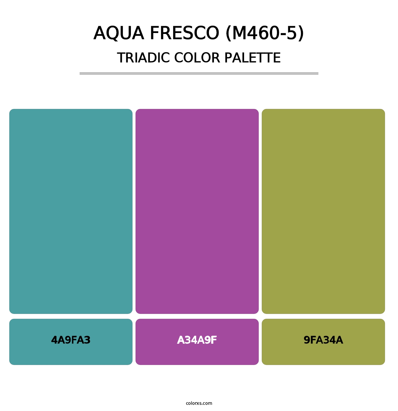 Aqua Fresco (M460-5) - Triadic Color Palette