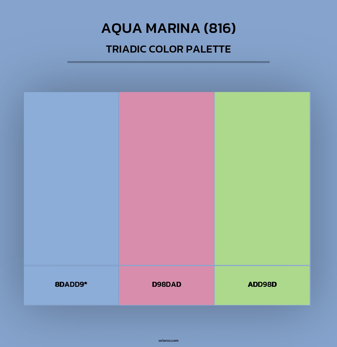 Aqua Marina (816) - Triadic Color Palette