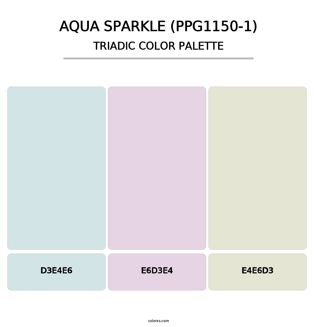Aqua Sparkle (PPG1150-1) - Triadic Color Palette