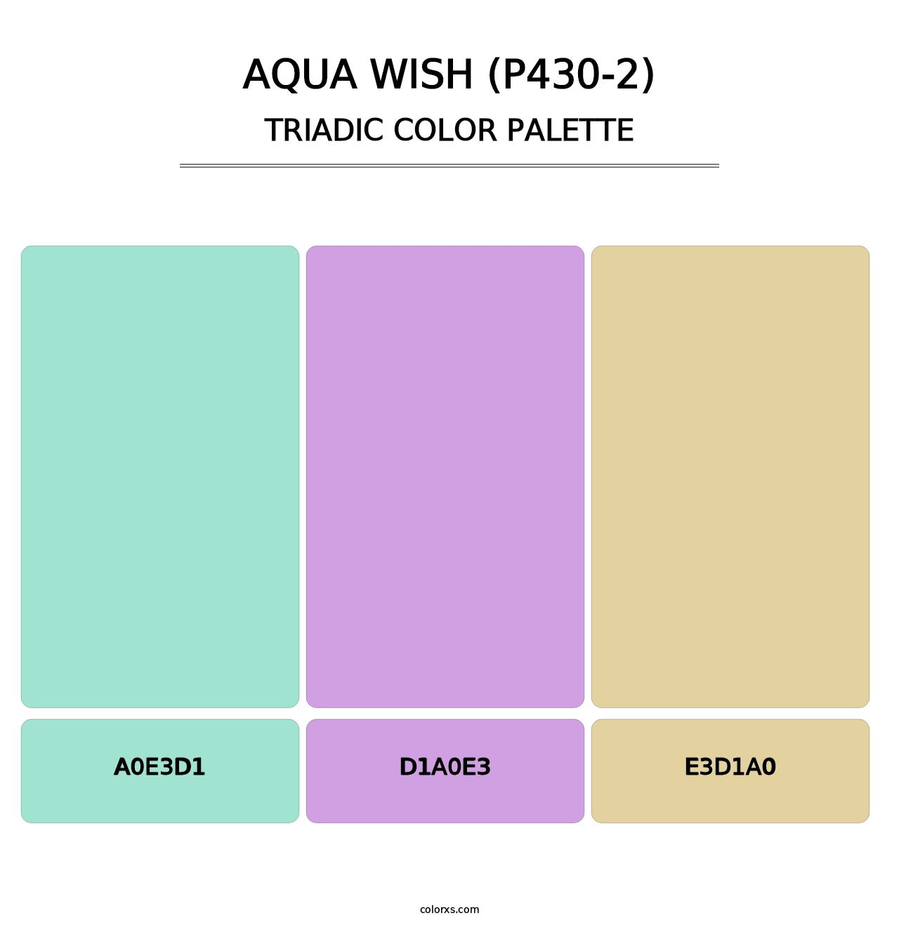 Aqua Wish (P430-2) - Triadic Color Palette