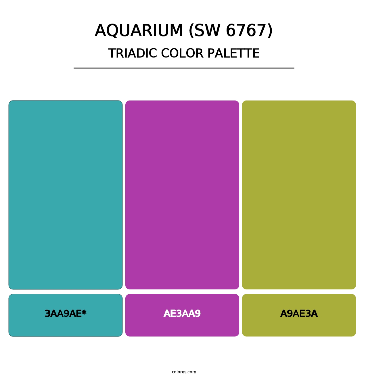 Aquarium (SW 6767) - Triadic Color Palette