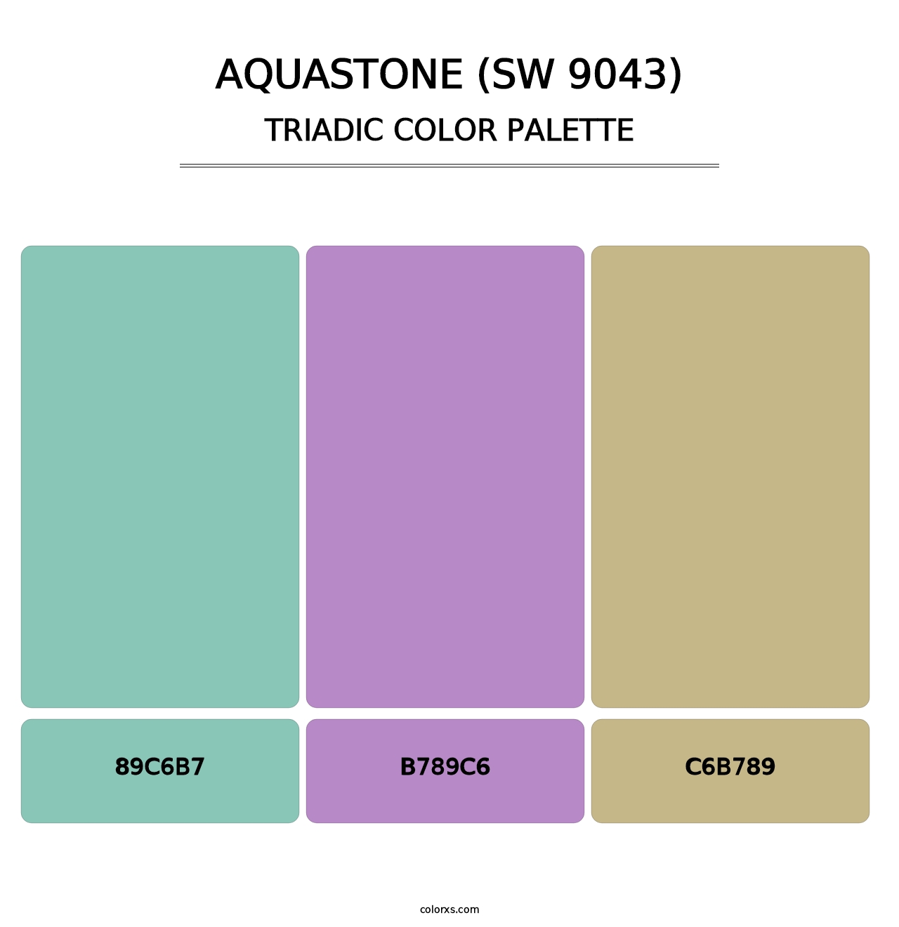 Aquastone (SW 9043) - Triadic Color Palette