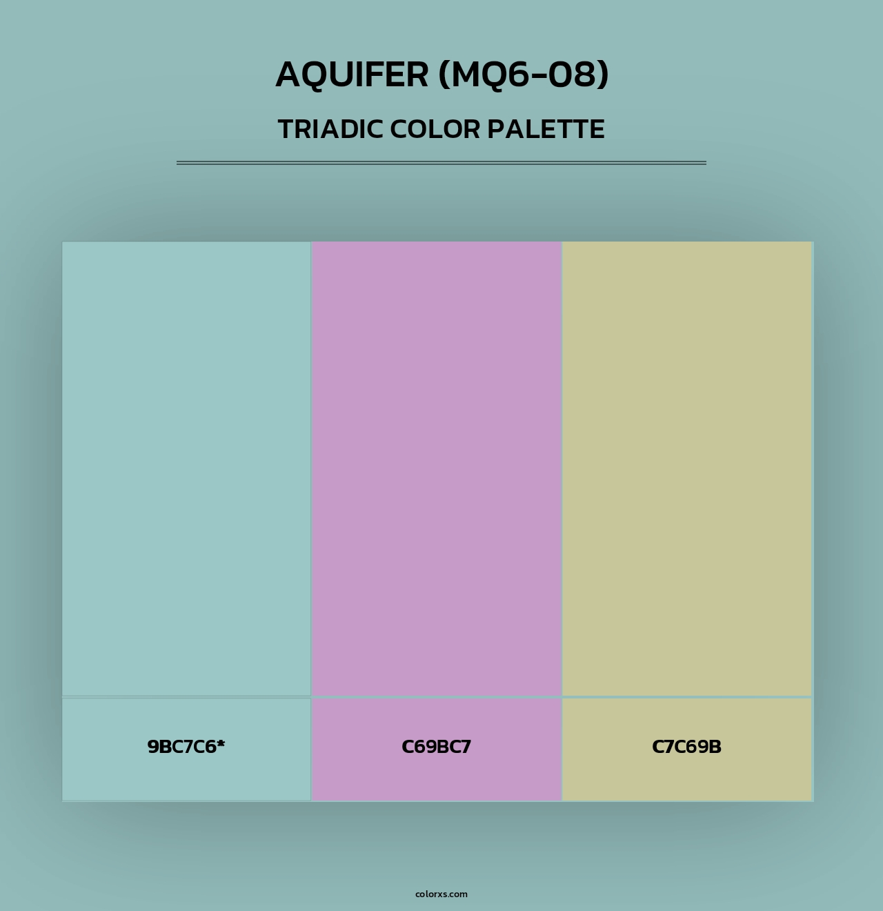 Aquifer (MQ6-08) - Triadic Color Palette