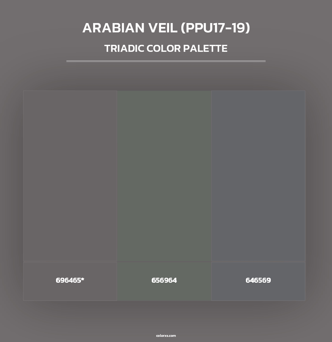 Arabian Veil (PPU17-19) - Triadic Color Palette