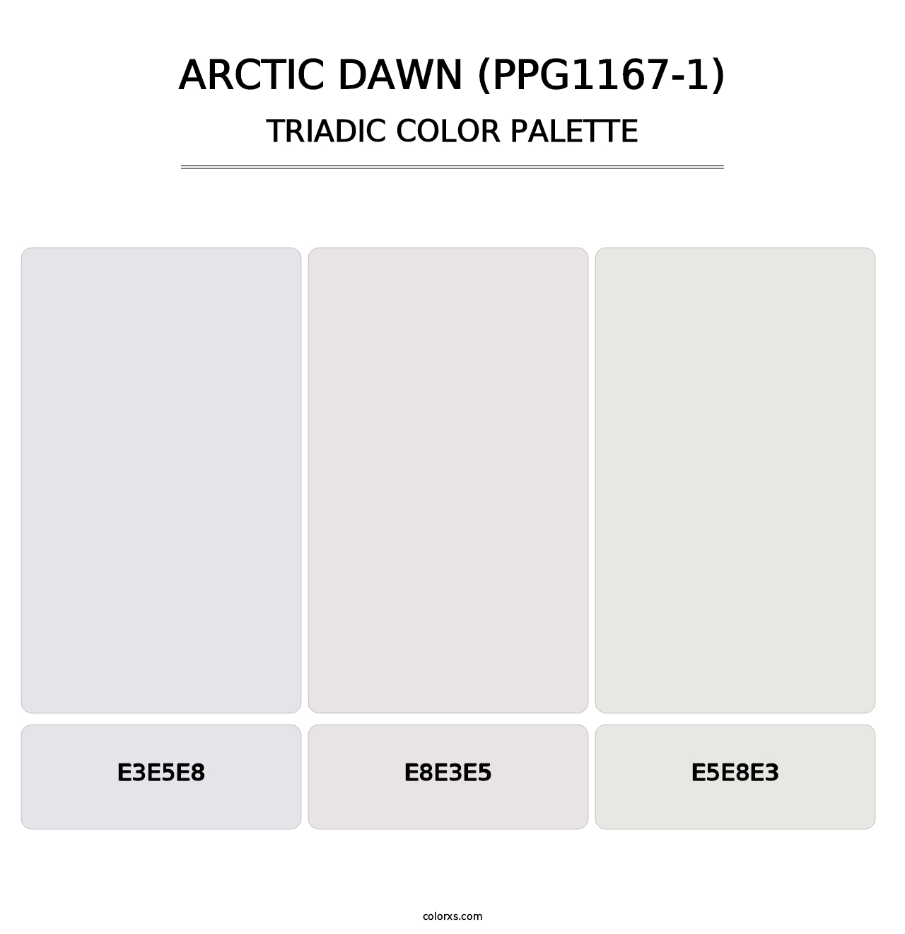 Arctic Dawn (PPG1167-1) - Triadic Color Palette