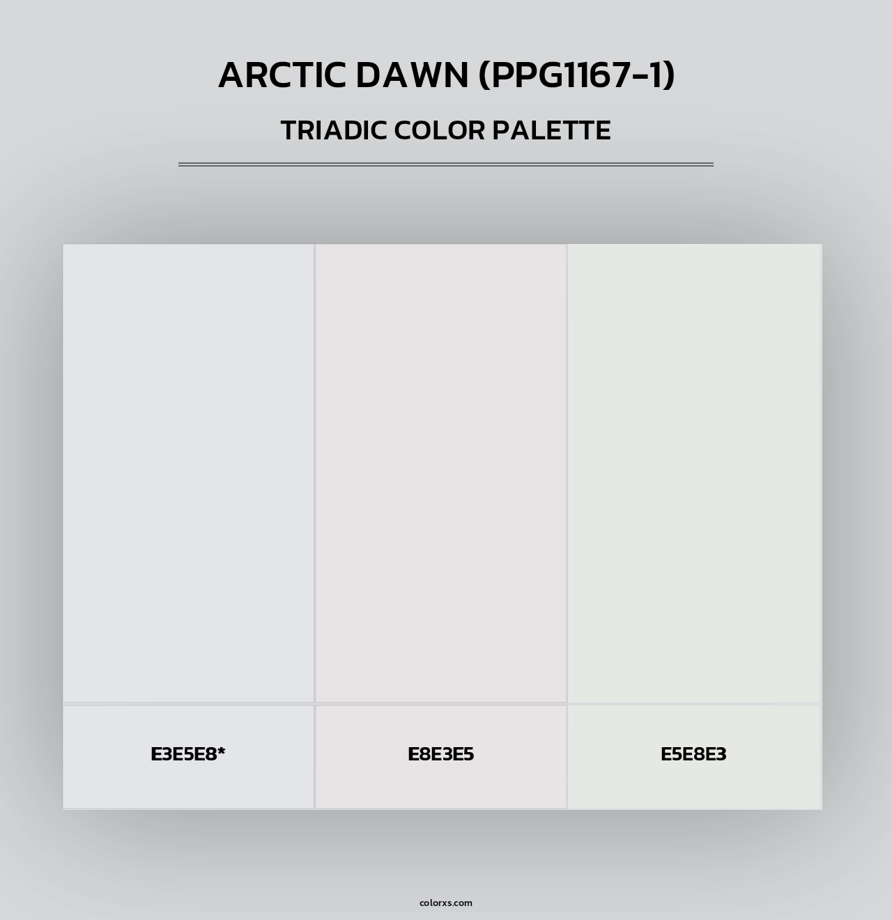 Arctic Dawn (PPG1167-1) - Triadic Color Palette