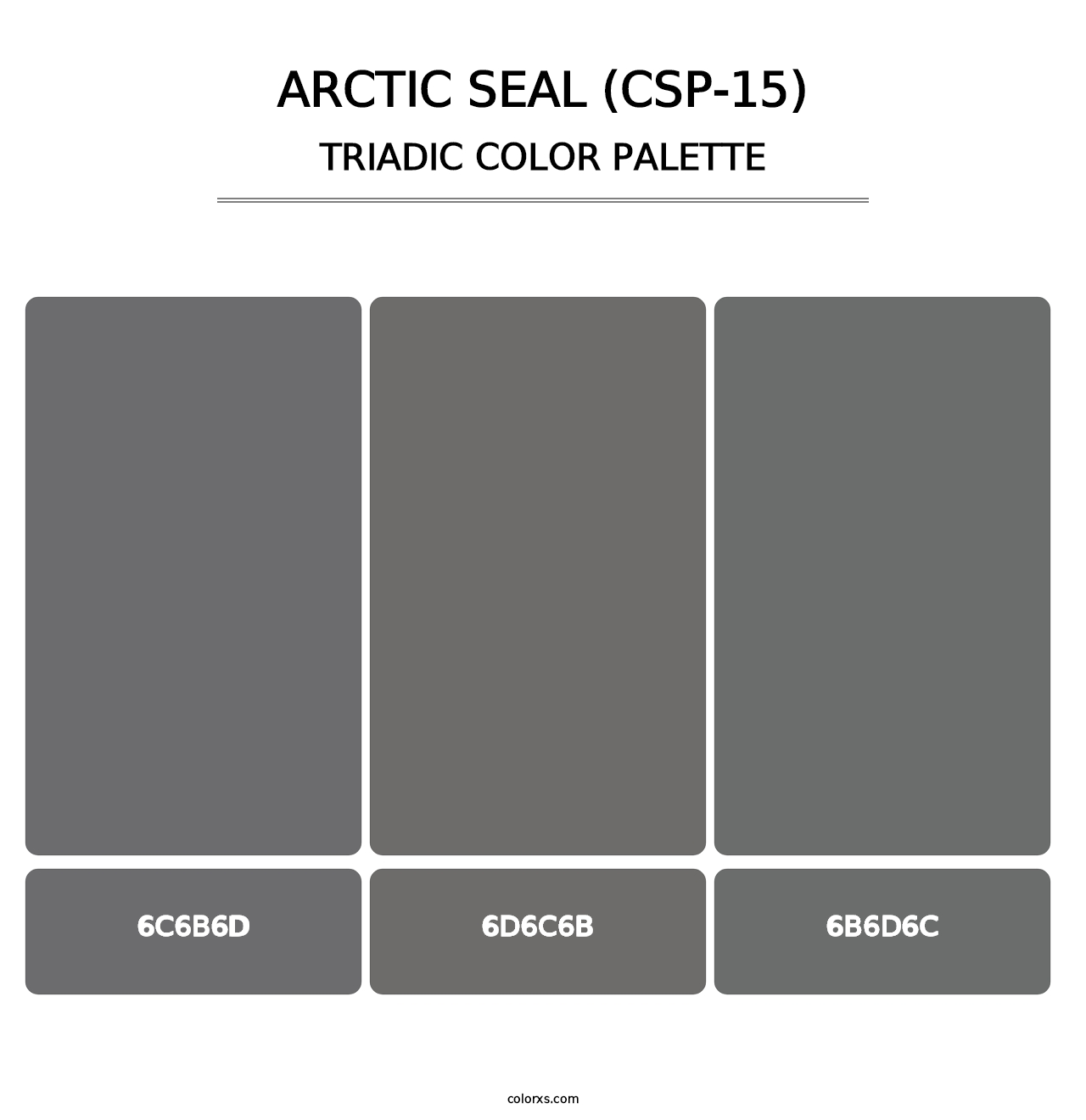 Arctic Seal (CSP-15) - Triadic Color Palette