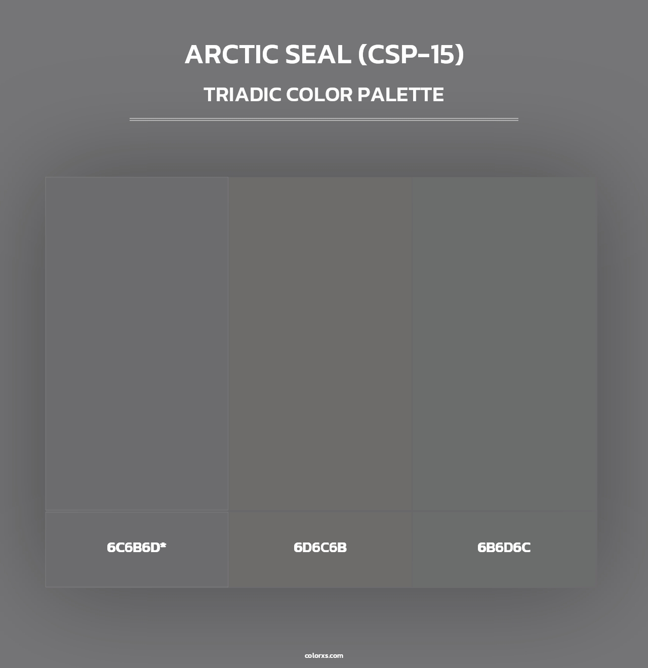 Arctic Seal (CSP-15) - Triadic Color Palette