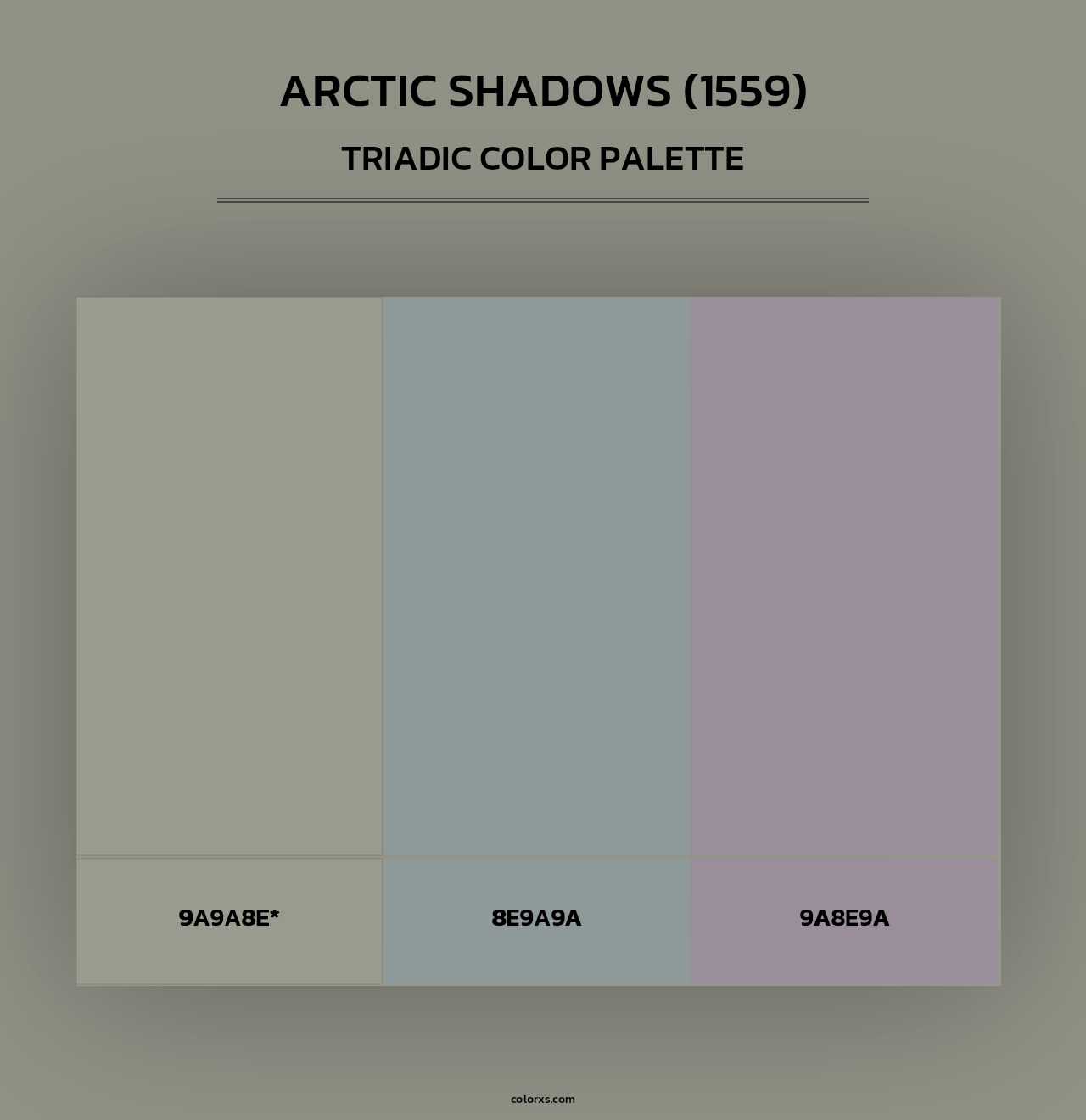 Arctic Shadows (1559) - Triadic Color Palette