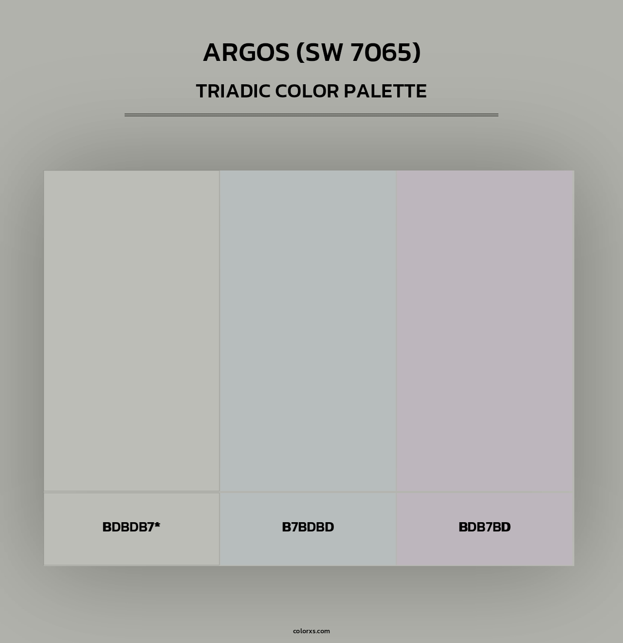 Argos (SW 7065) - Triadic Color Palette