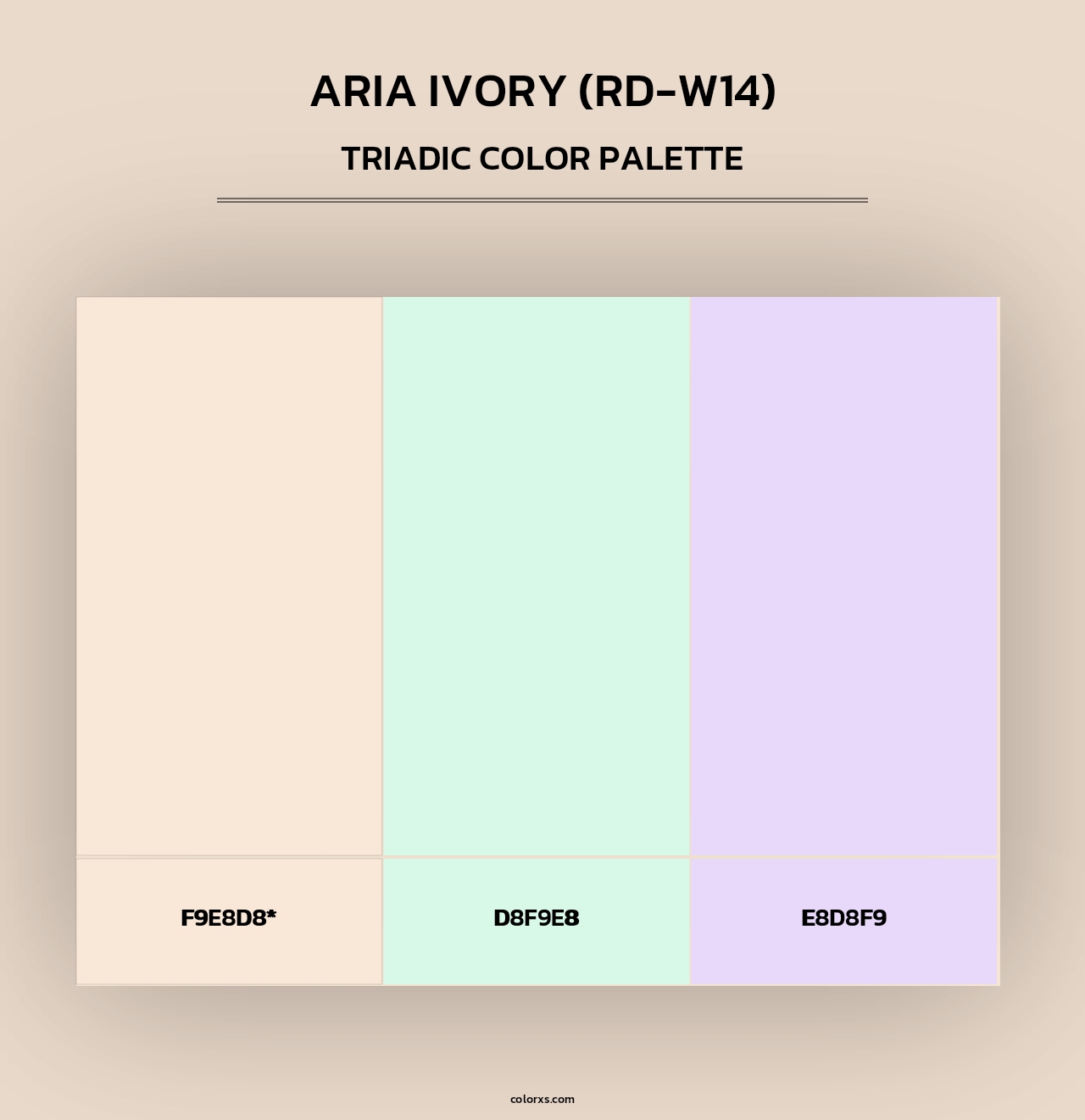 Aria Ivory (RD-W14) - Triadic Color Palette