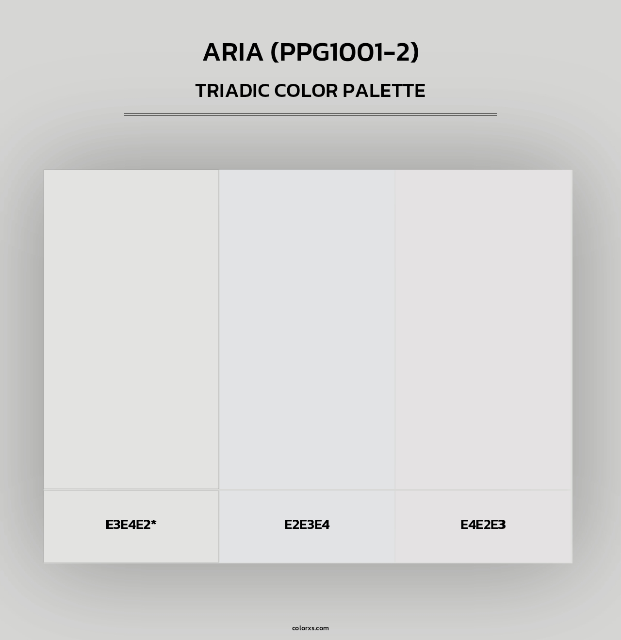 Aria (PPG1001-2) - Triadic Color Palette