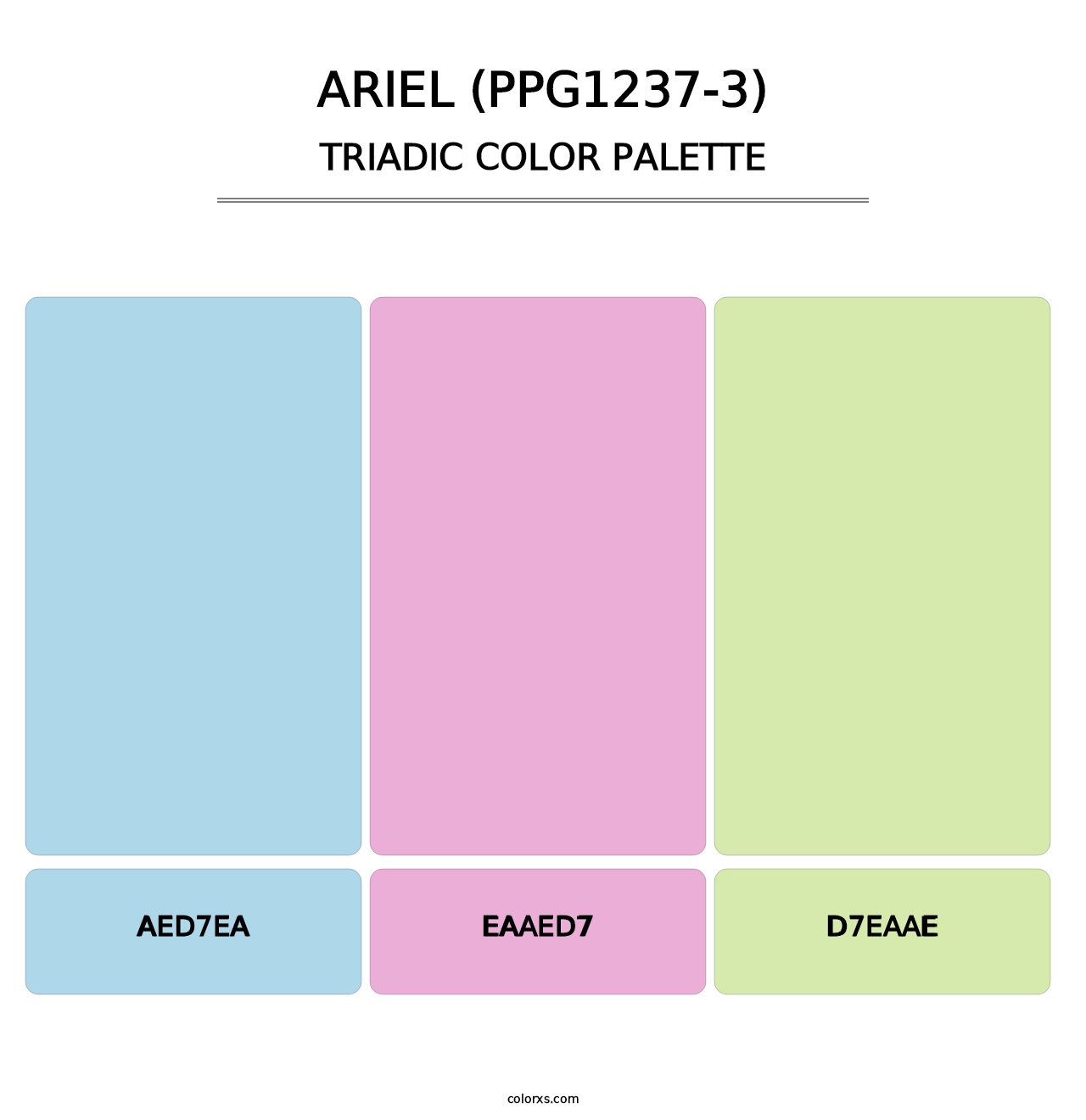 Ariel (PPG1237-3) - Triadic Color Palette