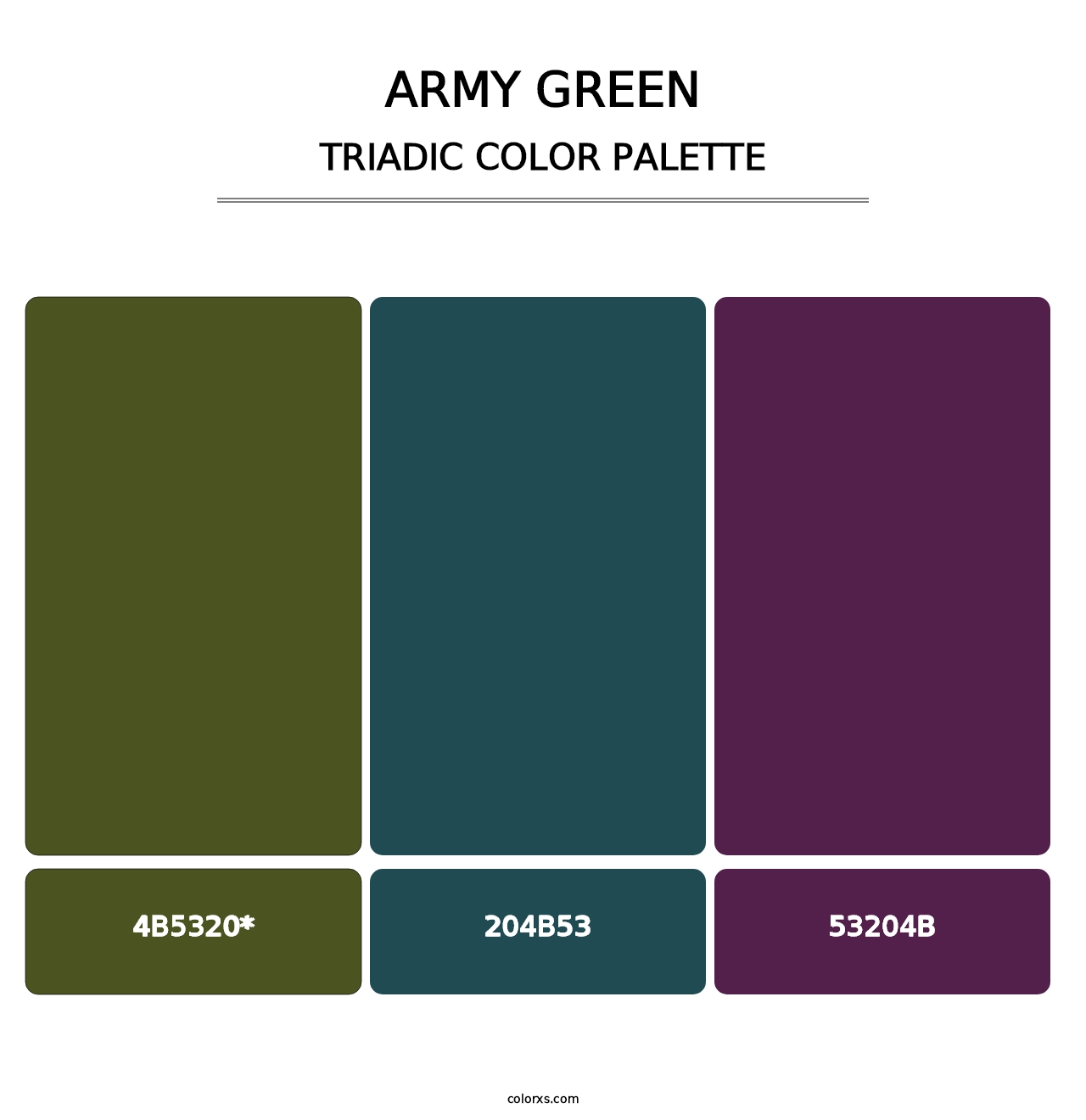 Army Green - Triadic Color Palette