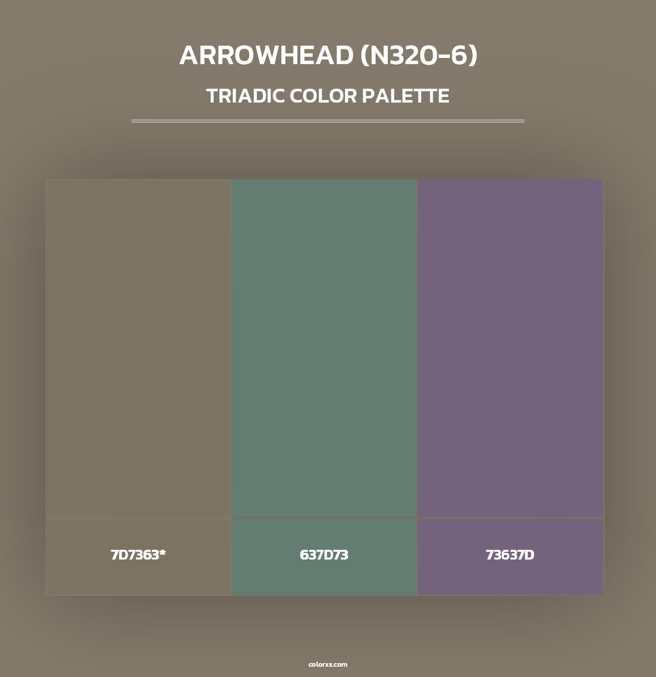 Arrowhead (N320-6) - Triadic Color Palette