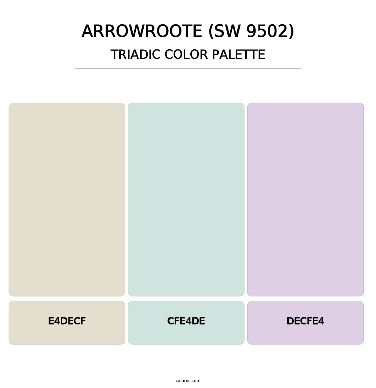 Arrowroote (SW 9502) - Triadic Color Palette
