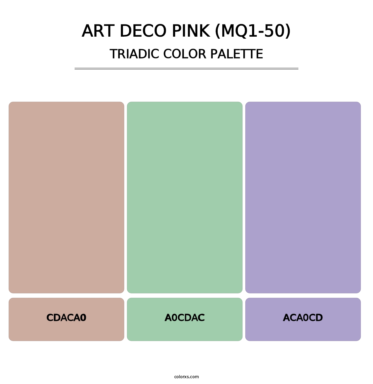 Art Deco Pink (MQ1-50) - Triadic Color Palette