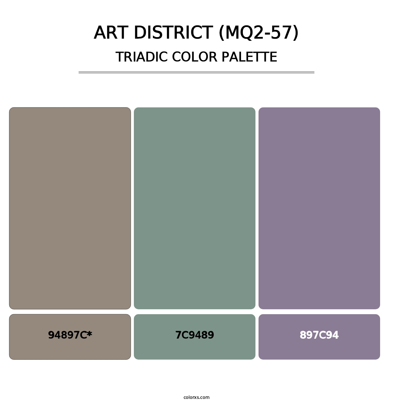 Art District (MQ2-57) - Triadic Color Palette