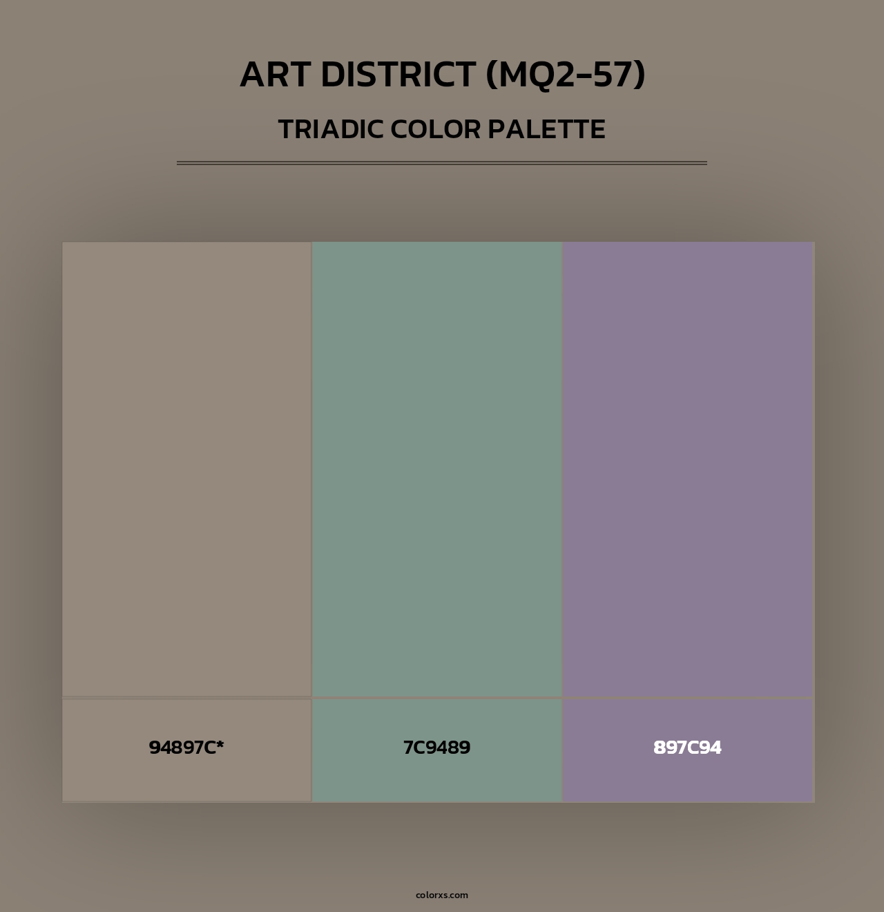 Art District (MQ2-57) - Triadic Color Palette