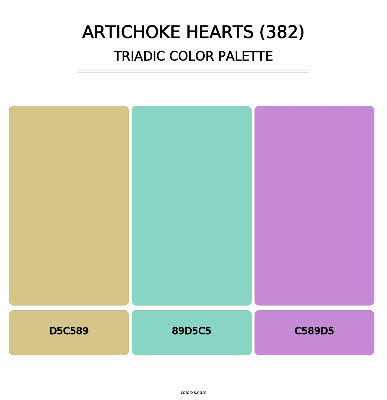 Artichoke Hearts (382) - Triadic Color Palette