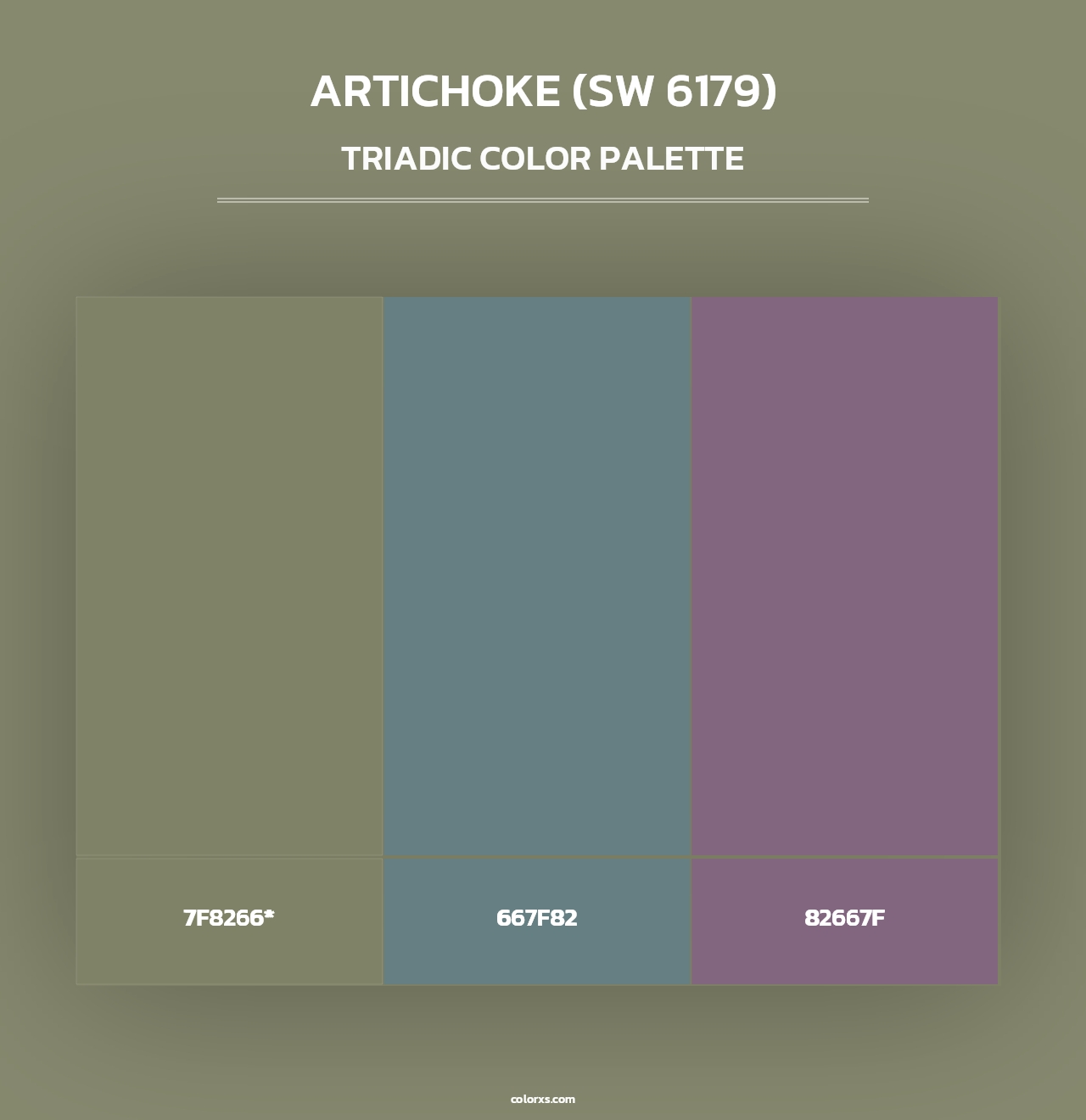 Artichoke (SW 6179) - Triadic Color Palette