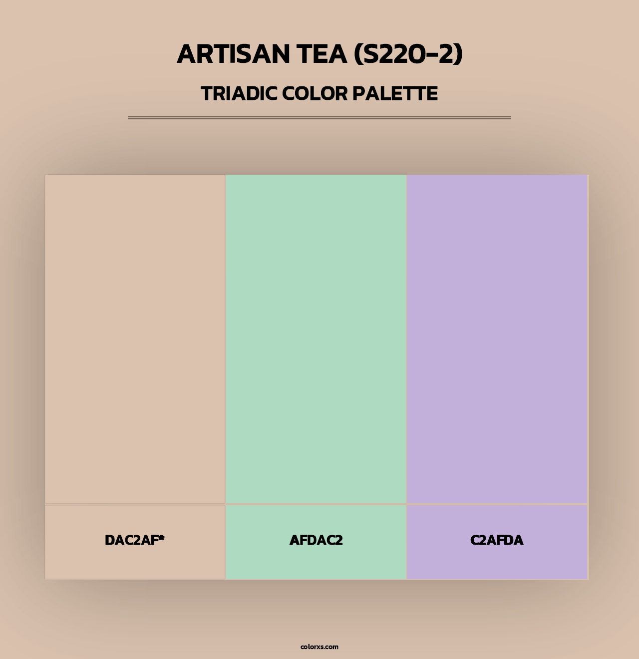 Artisan Tea (S220-2) - Triadic Color Palette