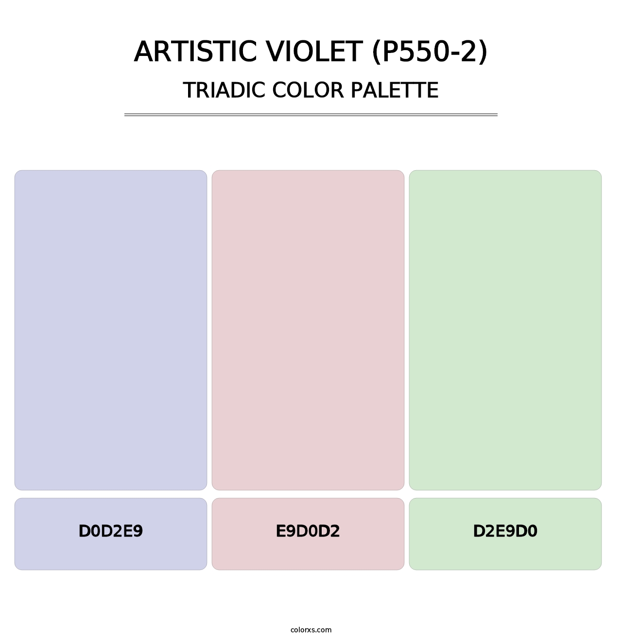 Artistic Violet (P550-2) - Triadic Color Palette