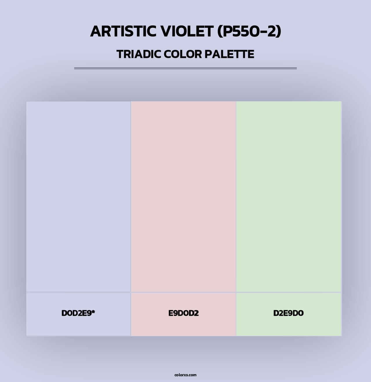 Artistic Violet (P550-2) - Triadic Color Palette