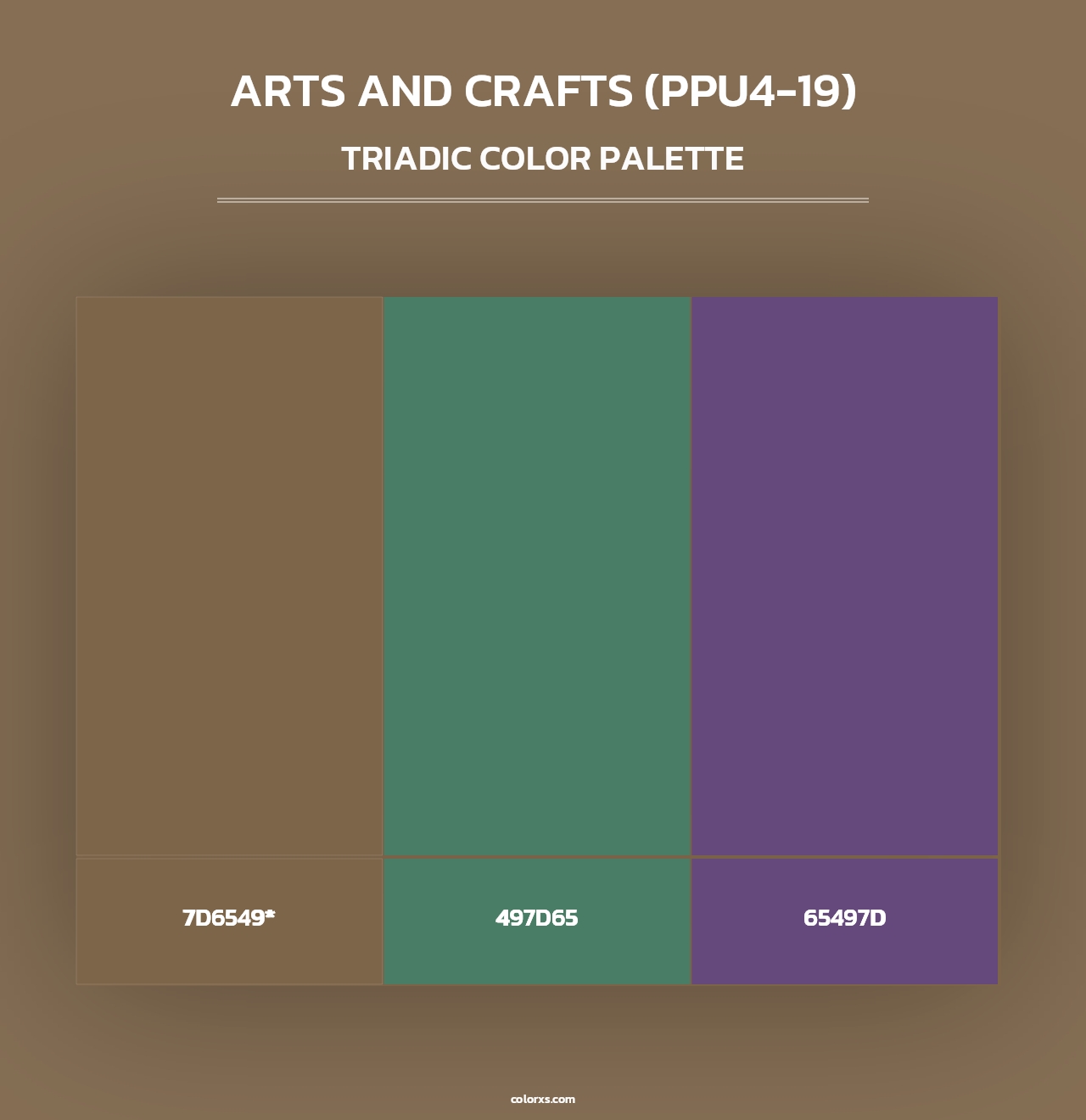 Arts And Crafts (PPU4-19) - Triadic Color Palette