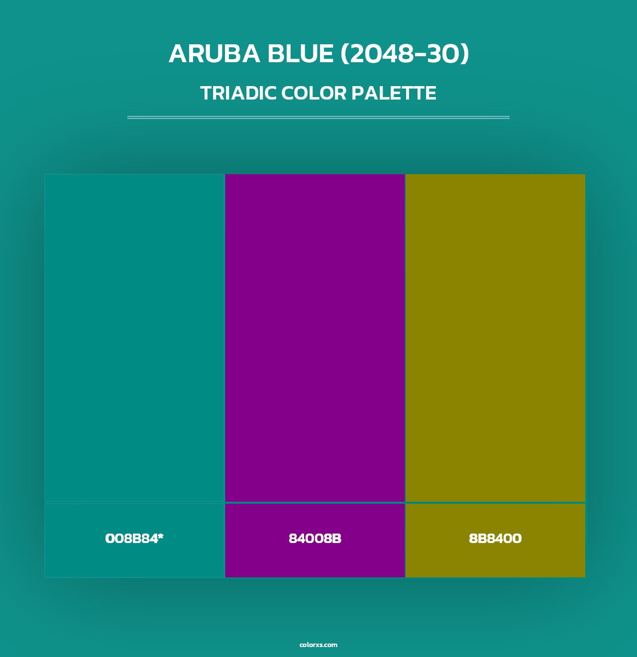 Aruba Blue (2048-30) - Triadic Color Palette