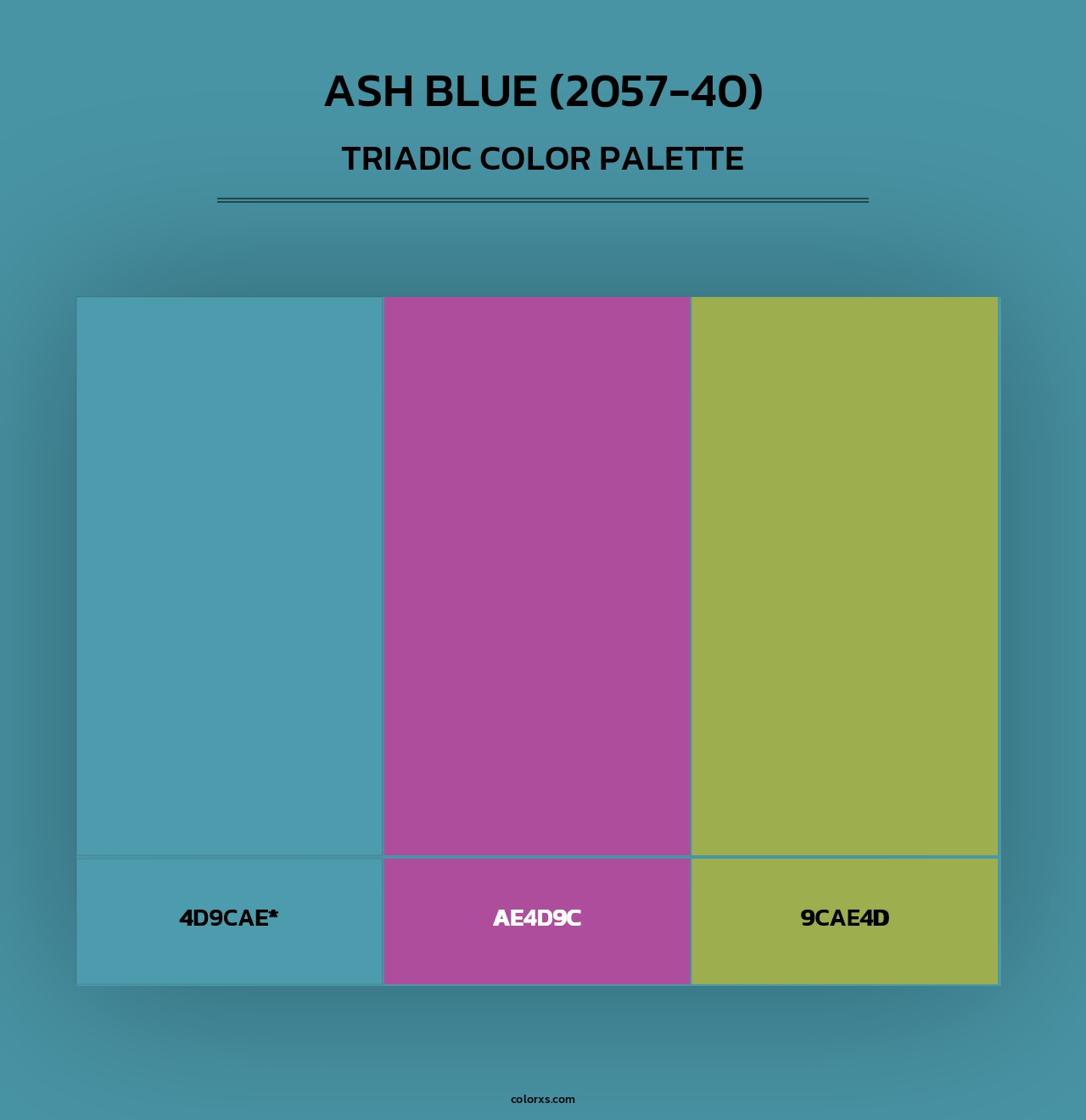 Ash Blue (2057-40) - Triadic Color Palette