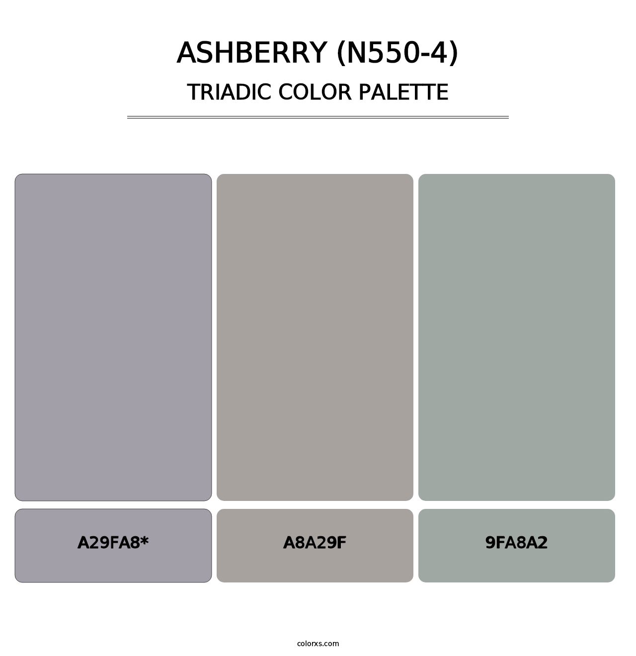Ashberry (N550-4) - Triadic Color Palette