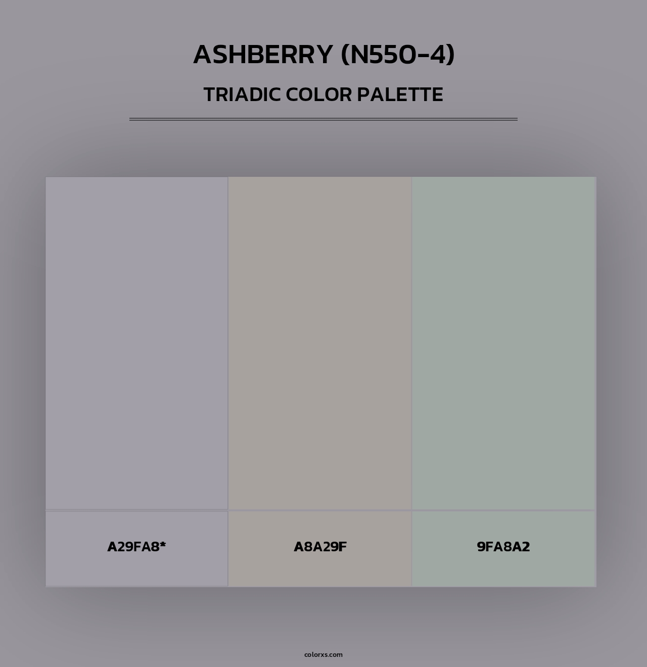 Ashberry (N550-4) - Triadic Color Palette