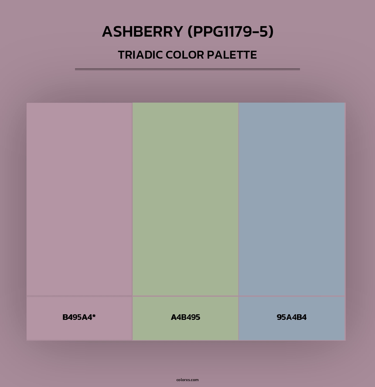 Ashberry (PPG1179-5) - Triadic Color Palette