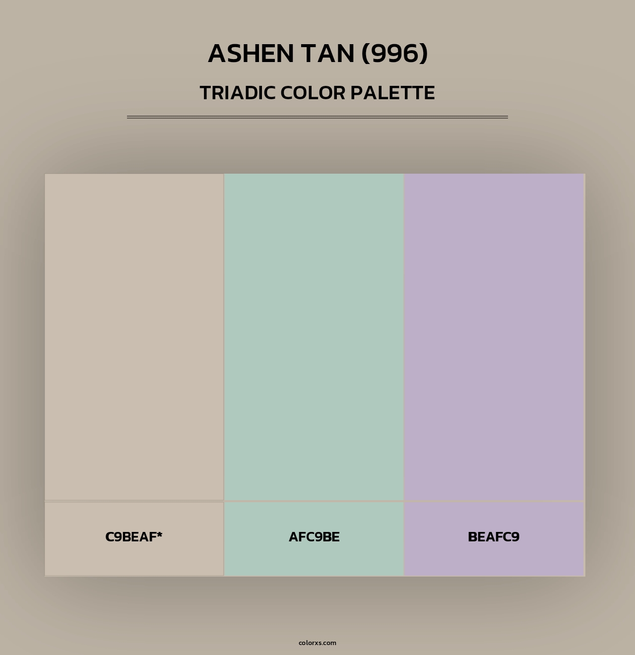 Ashen Tan (996) - Triadic Color Palette