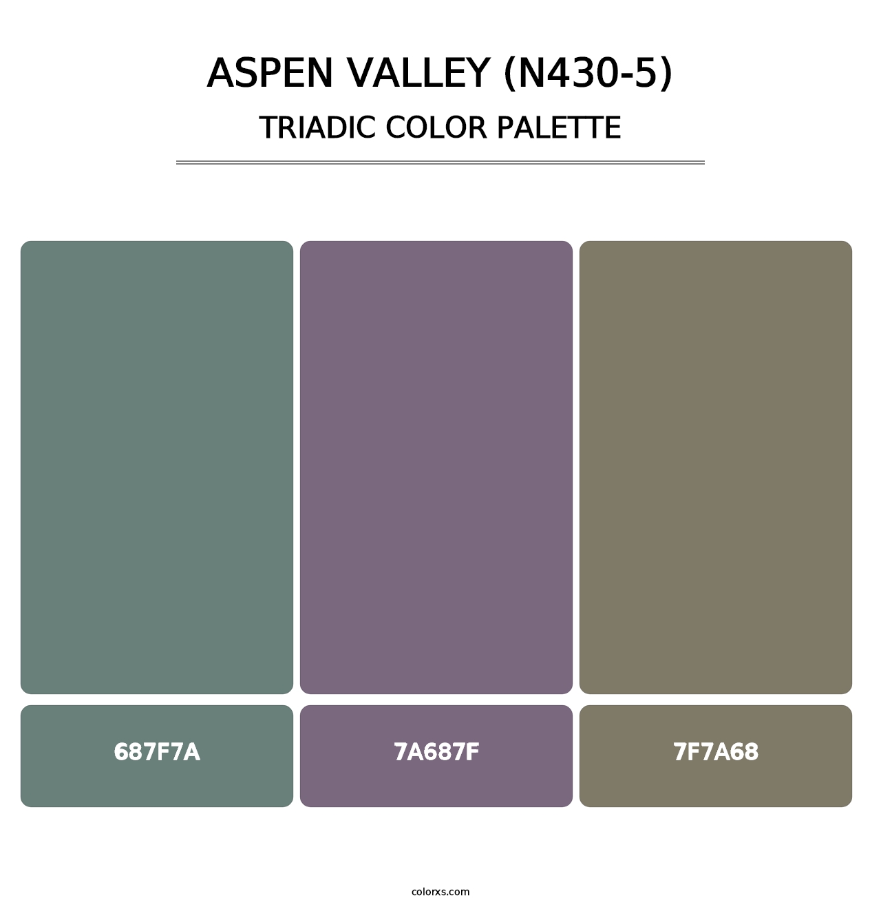 Aspen Valley (N430-5) - Triadic Color Palette