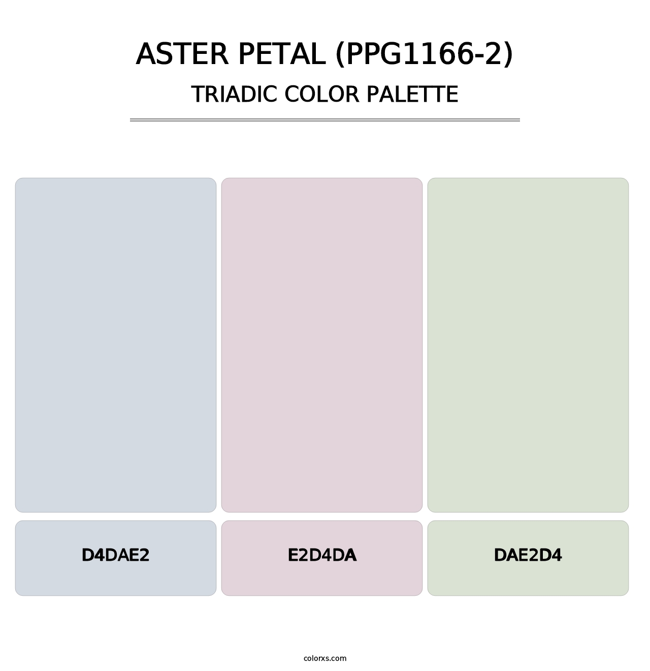 Aster Petal (PPG1166-2) - Triadic Color Palette