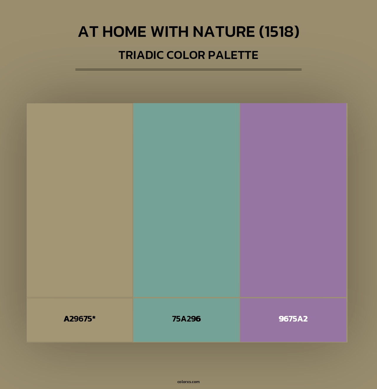 At Home with Nature (1518) - Triadic Color Palette