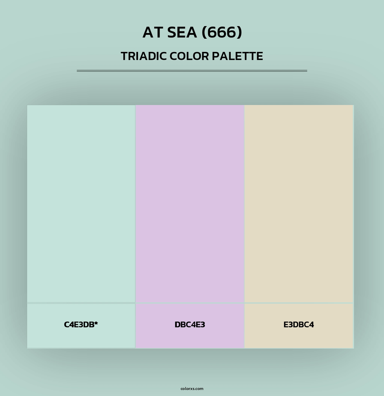 At Sea (666) - Triadic Color Palette