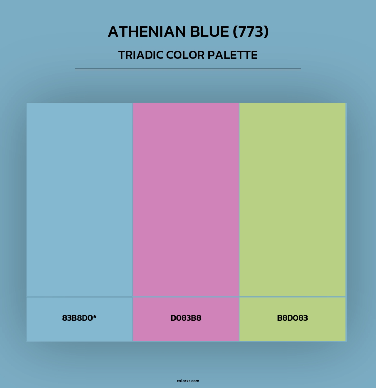 Athenian Blue (773) - Triadic Color Palette