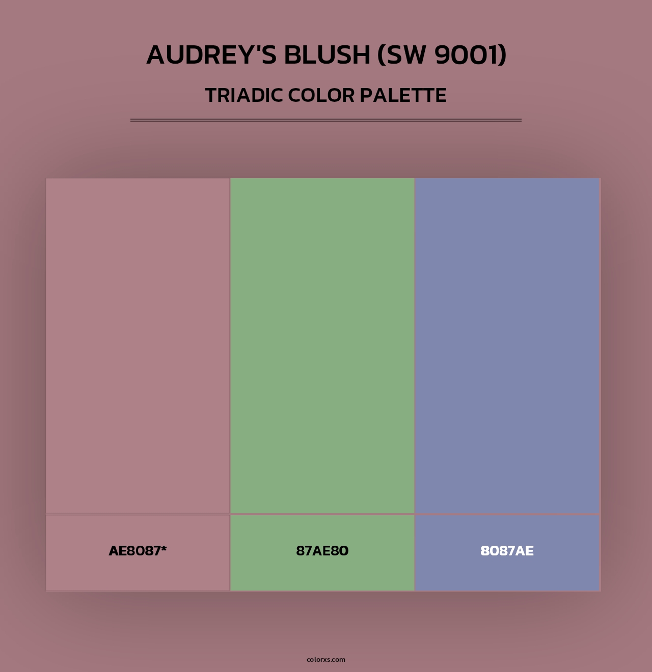 Audrey's Blush (SW 9001) - Triadic Color Palette