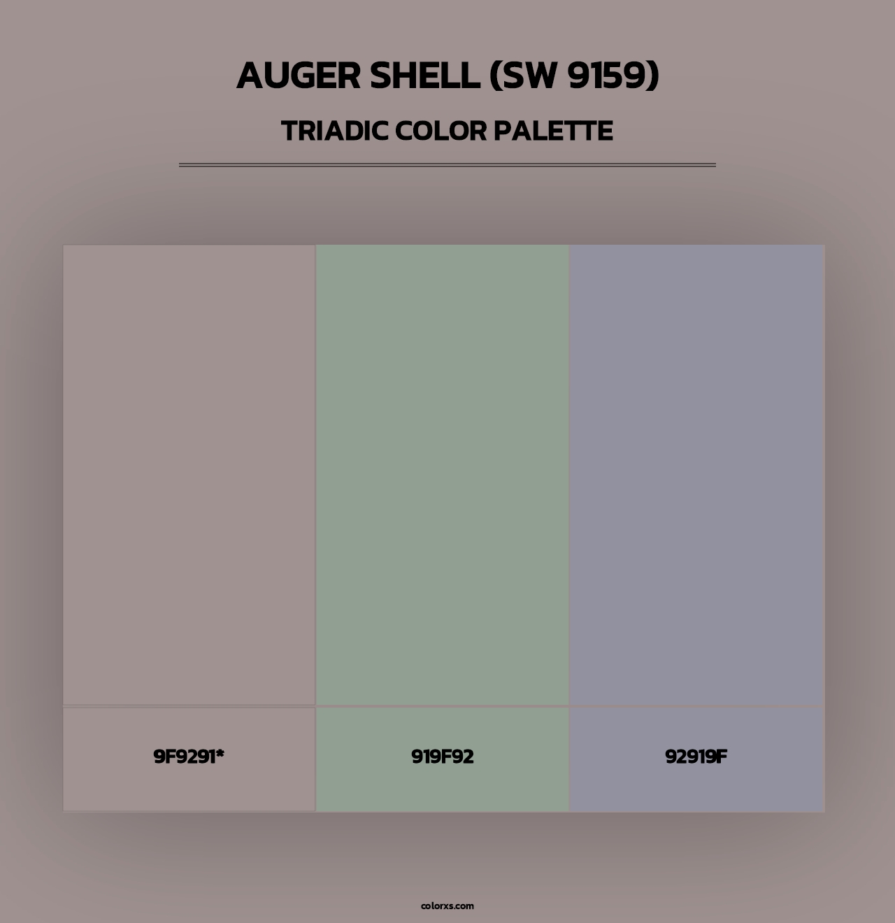 Auger Shell (SW 9159) - Triadic Color Palette